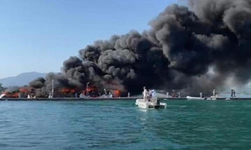 Κέρκυρα: Πυρκαγιά σε σκάφη στη μαρίνα Γουβιών