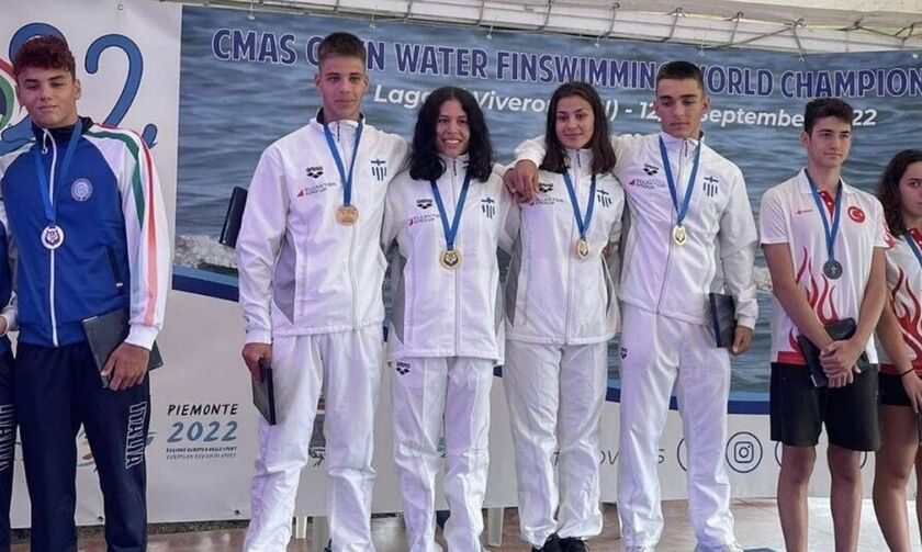 Χρυσό η εθνική στα 4Χ150 μικτή Νέων / Νεανίδων στο παγκόσμιο τεχνικής κολύμβησης 