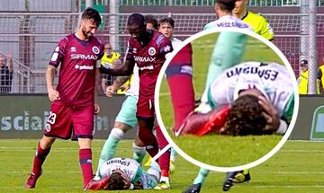 Serie B: «Δολοφονικό» χτύπημα του αρχηγού της Τσιταντέλα σε παίκτη της ΣΠΑΛ (vid)
