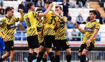 ΑΕΚ Β' -ΠΑΟ Ρουφ 3-1: Πρώτη νίκη στην σεζόν κόντρα στον ουραγό οι «κιτρινόμαυροι»