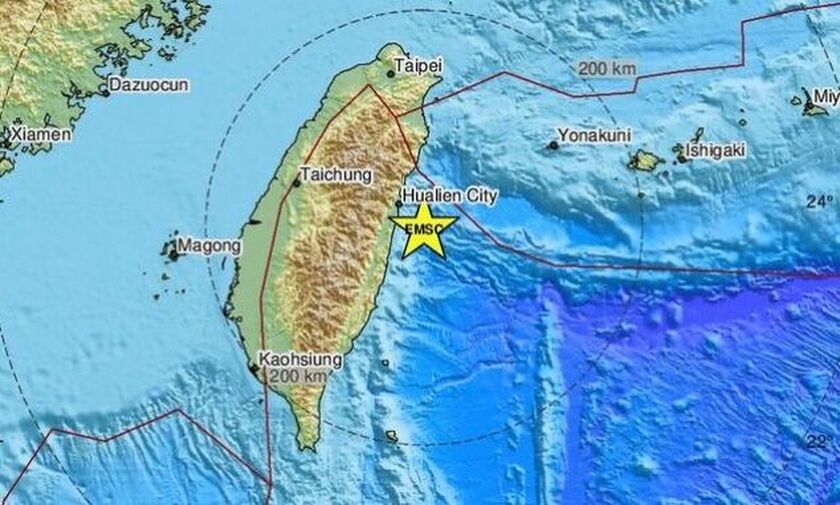 Ταϊβάν: Σεισμός 6,2 Ρίχτερ με μικρό εστιακό βάθος στη Χουάλιεν