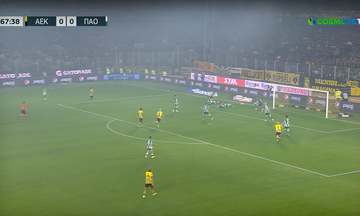 ΑΕΚ - Παναθηναϊκός: Το γκολ του Πινέδα για το 1-0