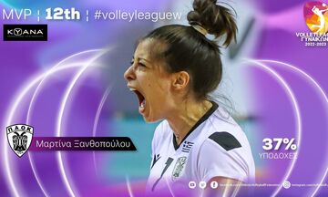 Volley League Γυναικών: MVP της 12ης αγωνιστικής η Ξανθοπούλου