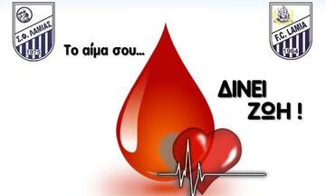 Εθελοντική αιμοδοσία από τον ΣΦ Λαμίας για τους τραυματίες από την τραγωδία των Τεμπών