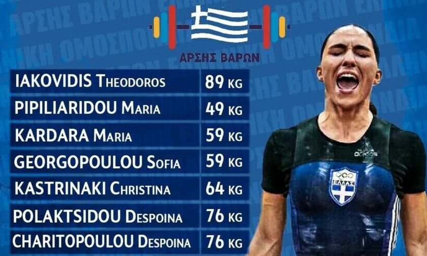 Ευρωπαϊκό Πρωτάθλημα Άρσης Βαρών: Με επτά αθλήτριες και αθλητές η Ελλάδα