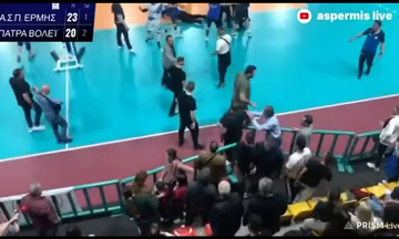 Ξύλο και χάος σε αγώνα βόλεϊ στην Πάτρα: Χτυπήθηκαν παίκτης και προπονητής από οπαδούς