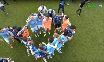 Ο χορός του Γκουαρντιόλα μαζί με τους παίκτες του μετά την κατάκτηση του FA Cup