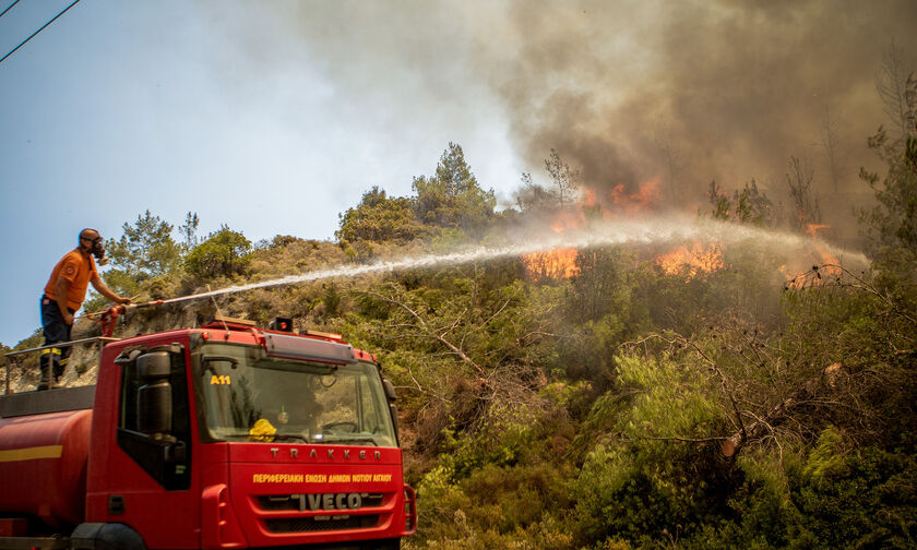 Ρόδος: Νέα αναζωπύρωση στο Ασκληπιείο 