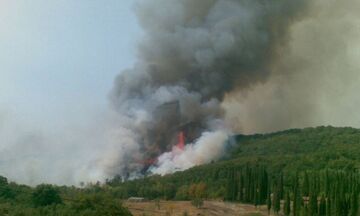 Κόρινθος: Φωτιά στο Μαψό Κορινθίας - Επιχειρούν εναέρια μέσα