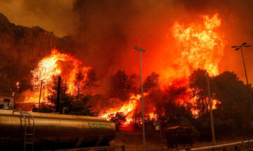 Φωτιά στην Αλεξανδρούπολη: Οι φλόγες πλησιάζουν οικισμούς της Ροδόπης (vid)