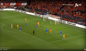Ολλανδία - Ελλάδα: 2-0, αμαρκάριστος εκτελεί ο Χάκπο τον Βλαχοδήμο (vid)
