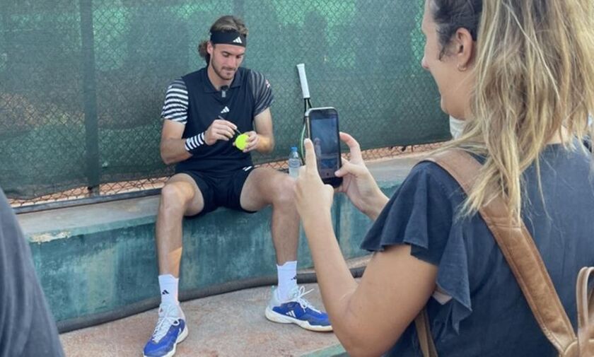 Προπόνηση στη Γλυφάδα ενόψει Davis Cup για Τσιτσιπά!