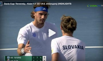 Davis Cup: Τσιτσιπάς - Κλέιν 1-1 ΣΕΤ (4-0, απόσυρση): HIGHLIGHTS