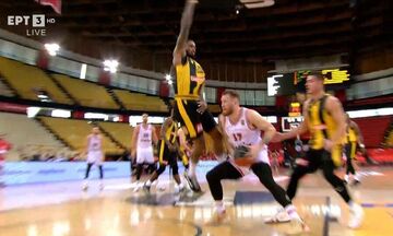 Ολυμπιακός - ΑΕΚ: Οι πρώτοι πόντοι του Μπραζντέικις στην Basket League