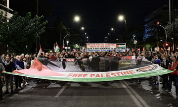 Αθήνα: Σε εξέλιξη το συλλαλητήριο αλληλεγγύης στον λαό της Παλαιστίνης