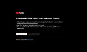 YouTube: Δεν θα λειτουργεί εφεξής αν εντοπίζει ad blocker