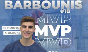 Volley League Ανδρών: MVP της πρεμιέρας ο Μπαρμπούνης του Φοίνικα Σύρου