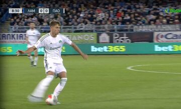 Λαμία - ΠΑΟ | Τεράστια διπλή ευκαιρία με Τσιλούλη να σημαδεύει δοκάρι και Καρλίτος στην επαναφορά