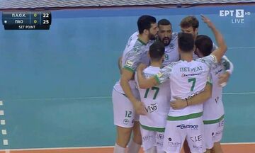 ΠΑΟΚ - Παναθηναϊκός: «Καθαρίζει» το πρώτο σετ ο Ερνάντες