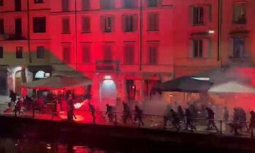 Νύχτα τρόμου στο Μιλάνο - Συμπλοκές και μαχαιρώματα ανάμεσα σε οπαδούς της Μίλαν και της Παρί Σ.Ζ.