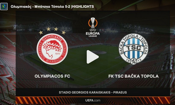 Ολυμπιακός - Μπάτσκα Τόπολα 5-2: Highlights