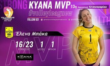 Volley League Γυναικών: Η Έλενα Μπάκα MVP της 13ης αγωνιστικής