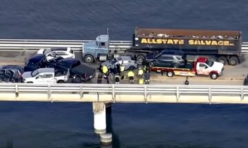 Μέριλαντ: Καραμπόλα 43 οχημάτων πάνω σε γέφυρα λόγω ομίχλης – 13 τραυματίες