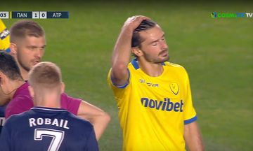 Παναιτωλικός - Ατρόμητος: Η αποβολή του Οικονόμου με απευθείας κόκκινη