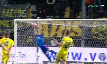 Άρης - Παναιτωλικός | Μεγάλη επέμβαση του Τσάβες σε δυνατό σουτ του Σουλειμάνοφ