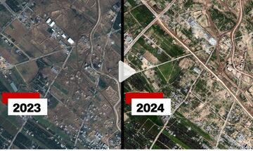 Δορυφορικές εικόνες δείχνουν ότι το Ισραήλ «κόβει» τη Γάζα στα δύο με νέο δρόμο
