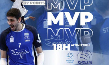 Volley League Ανδρών: ΜVP της 18ης αγωνιστικής ο Ρέγκο