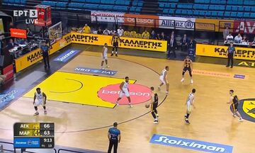 ΑΕΚ - Μαρούσι | Εντυπωσιάκο τρίποντο, αλλά και τεχνική για flopping στον Αγραβάνη
