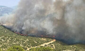  Παξοί: Πυρκαγιά σε δύσβατη περιοχή