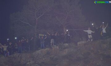 Οι πανηγυρισμοί των παικτών του Παναιτωλικού με τον κόσμο