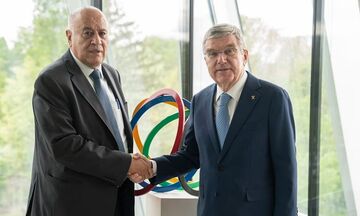 Ο Τόμας Μπαχ υποδέχθηκε την Ολυμπιακή Επιτροπή της Παλαιστίνης στη Λωζάνη (pic)