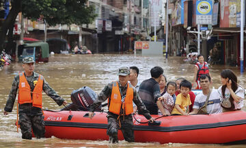 Κίνα: Εκτεταμένες πλημμύρες λόγω υπερχείλισης ποταμών