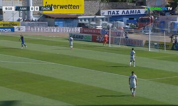 Λαμία-ΠΑΟΚ | Ο Κοντονίκος λίγο έλειψε να πετύχει το γκολ της χρονιάς