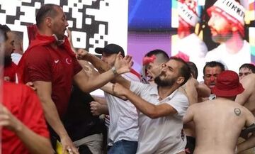 Συμπλοκές Τούρκων - Γεωργιανών πλην του γηπέδου και στους χώρους συγκεντρώσης του Ντόρτμουντ (vid)