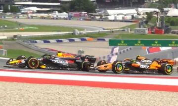 Grand Prix Αυστρίας: Η στιγμή της σύγκρουσης του Φερστάπεν με τον Νόρις (vid)