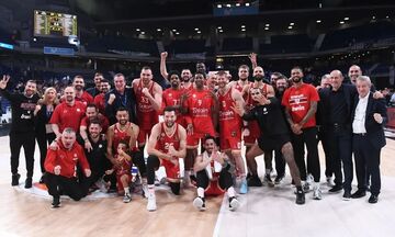 Συγχαρητήρια της ΠΑΕ Ολυμπιακός στην ομάδα μπάσκετ για την πρόκριση στο Final Four του Άμπου Ντάμπι!