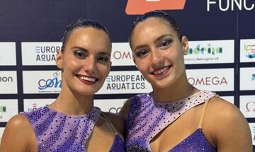 Καλλιτεχνική Κολύμβηση: Έβδομη θέση στο Ελεύθερο Ντουέτο για Μαλκογεώργου και Θάνου