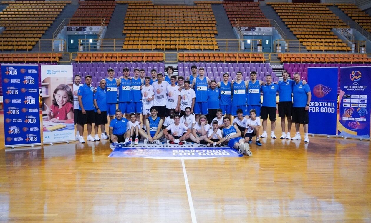 Ευρωμπάσκετ U20: Παιδιά και Εθνική Ελλάδας έγιναν μία ομάδα στο Ηράκλειο (pic)
