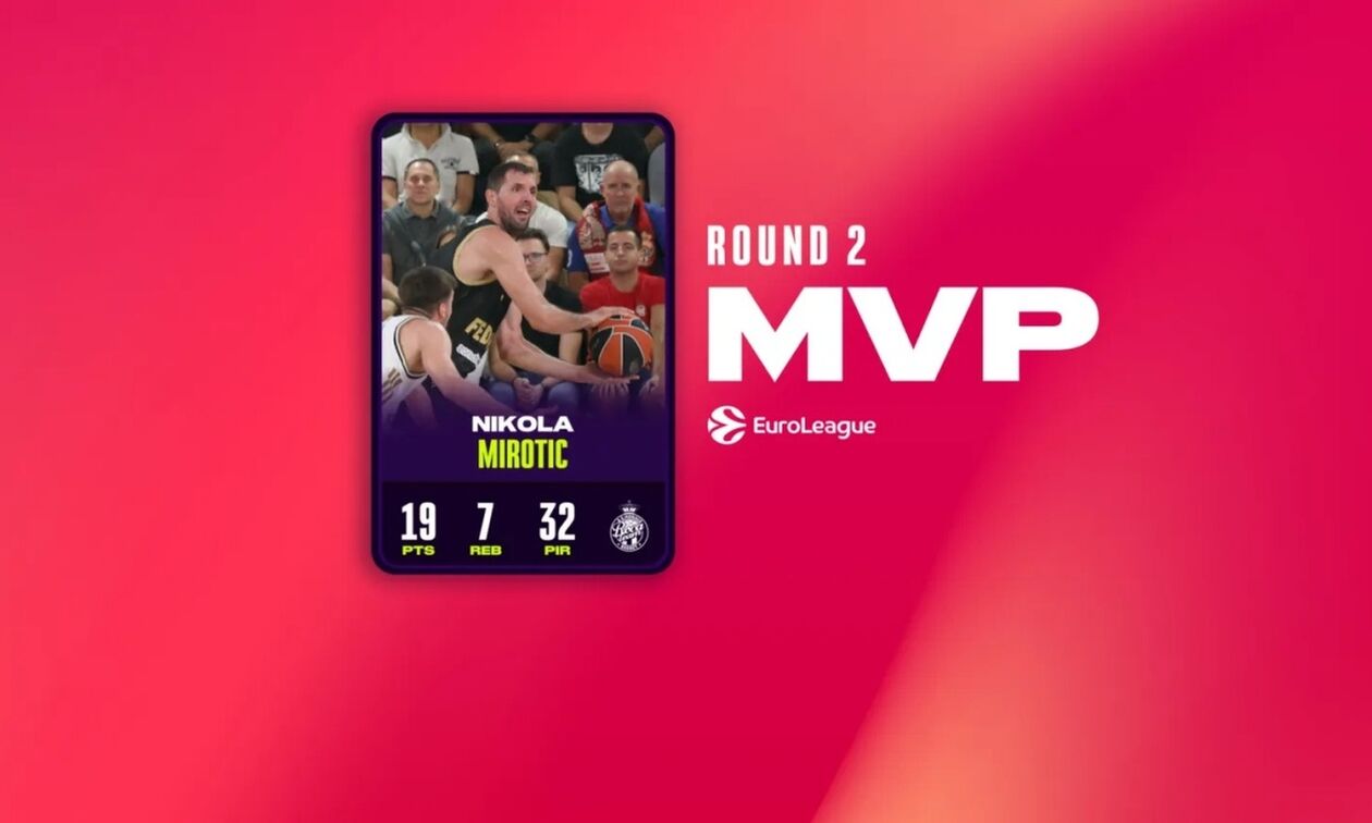 Euroleague: MVP της δεύτερης αγωνιστικής ο Νίκολα Μίροτιτς (vid)