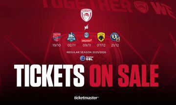 Ολυμπιακός: Κυκλοφορούν τα εισιτήρια των αγώνων της Stoiximan GBL μέχρι το τέλος Δεκεμβρίου