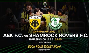 ΑΕΚ: Ξεκινάει η διάθεση των εισιτηρίων με Σάμροκ Ρόβερς 