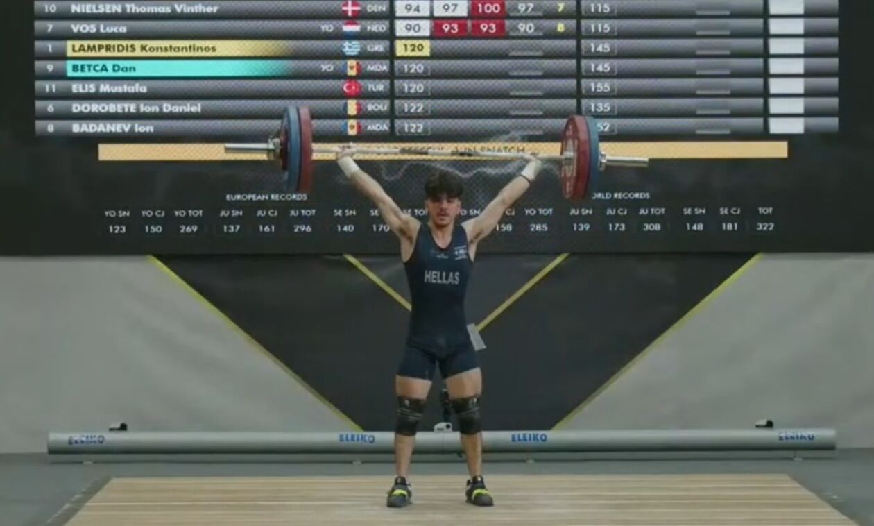 Άρση Βαρών: Το ασημένιο μετάλλιο στο Ευρωπαϊκό Πρωτάθλημα Εφήβων κατέκτησε ο Κωνσταντίνος Λαμπρίδης