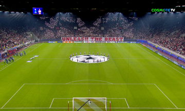 Ολυμπιακός - PSV Αϊντχόφεν: Το πανό των φίλων του Ολυμπιακού (vid)