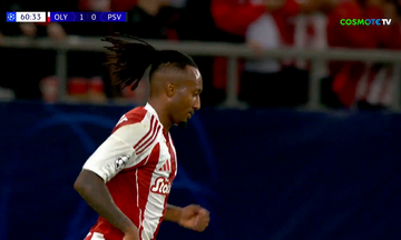 Ολυμπιακός - PSV Αϊντχόφεν: Το δοκάρι του Ζέλσον (vid)