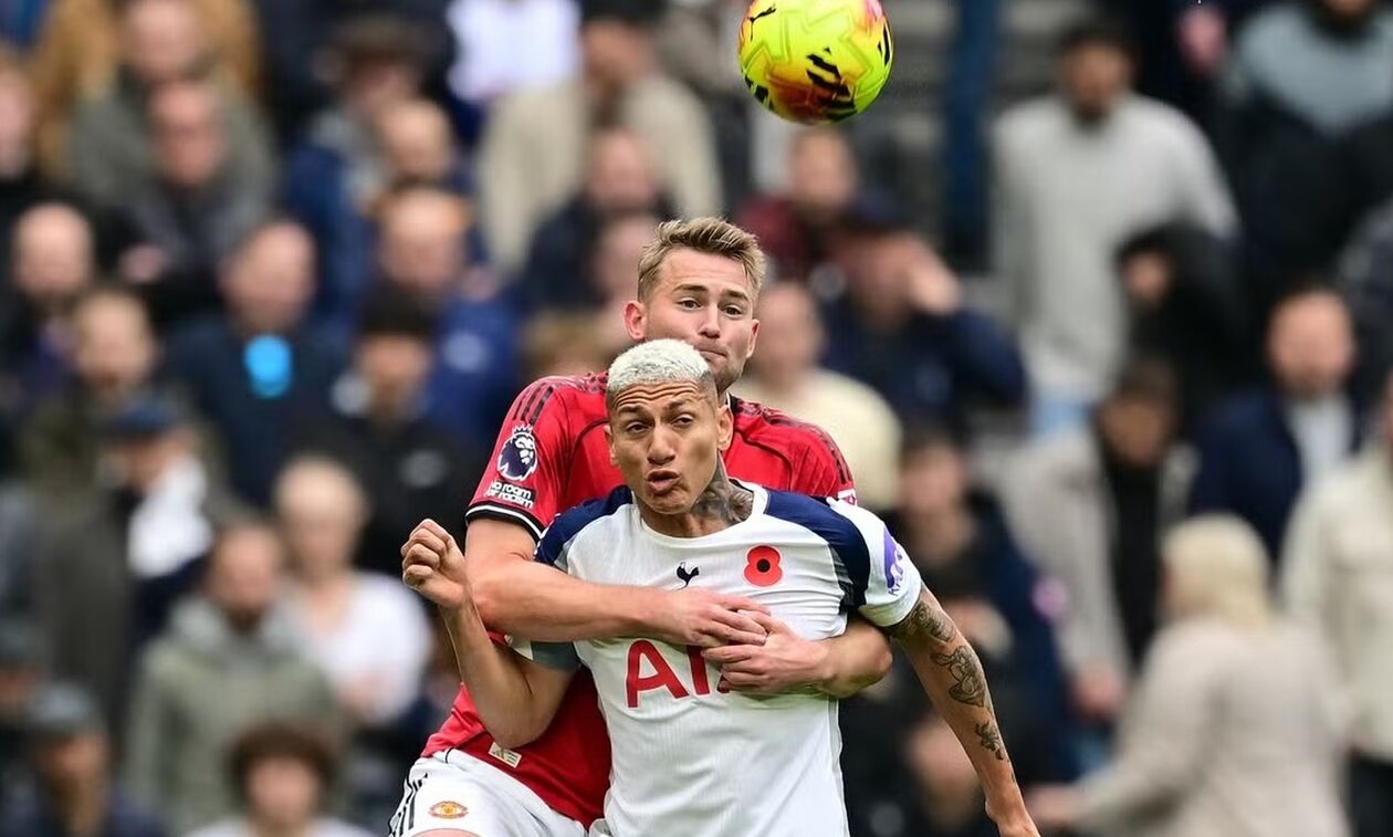 Τότεναμ - Μάντσεστερ Γ. 2-2: Ο Nτε Λιχτ ισοφάρισε για τους «κόκκινους διαβόλους» στην τελευταία φάση