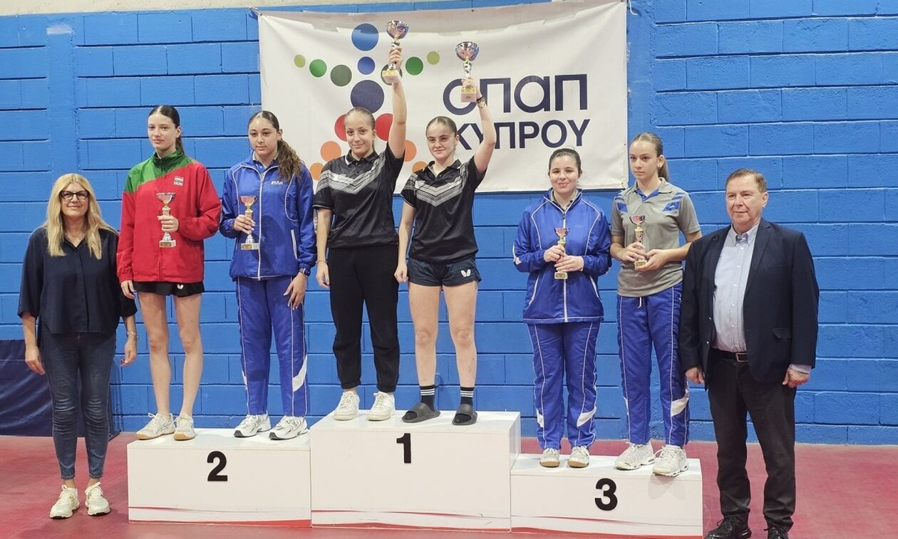 Πινγκ Πονγκ: Τρία χρυσά μετάλλια στα ατομικά στο τουρνουά της Κύπρου 